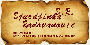 Đurđinka Radovanović vizit kartica
